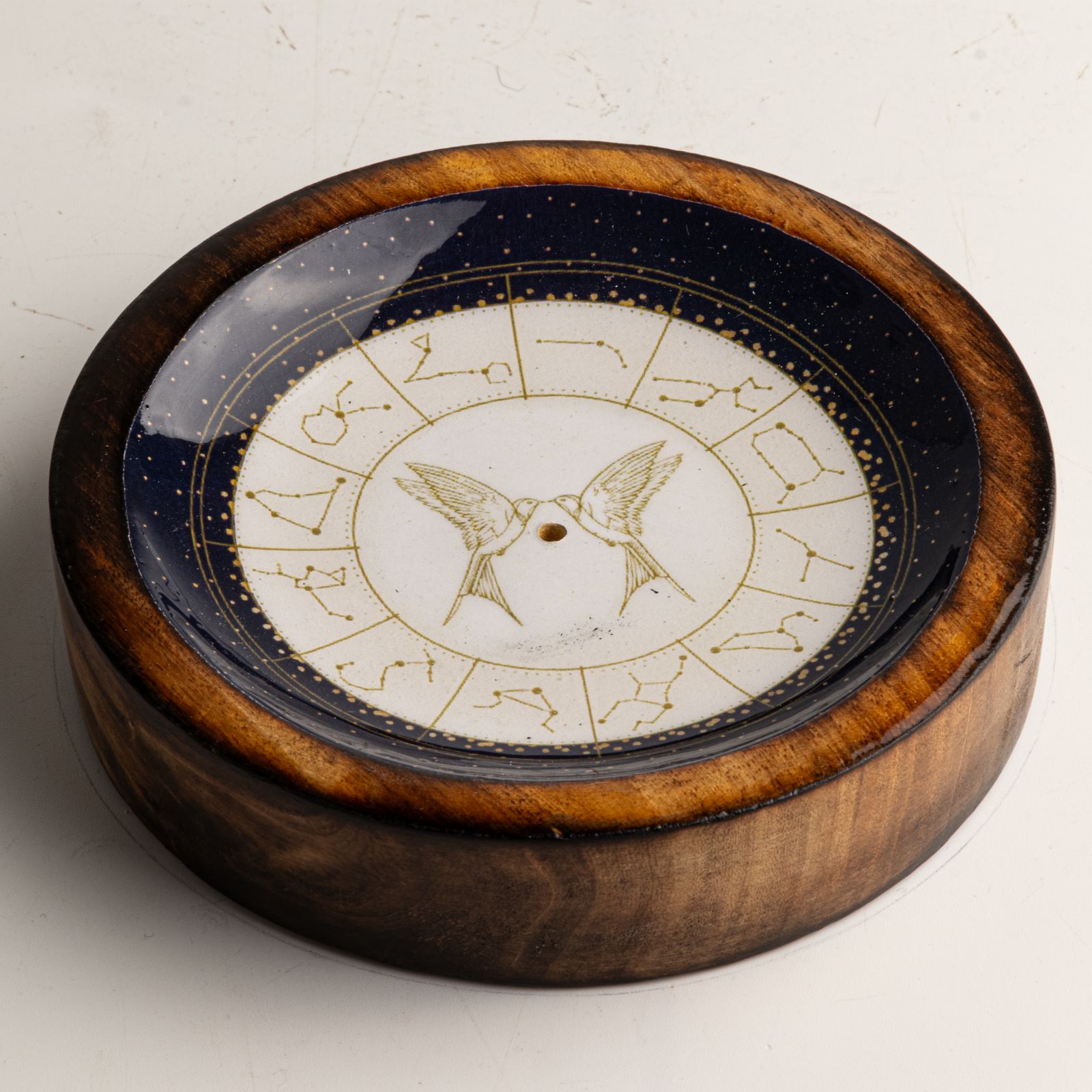 Stars Sign Mini Bowl & Incense Stick Holder - Gemini - Image 4