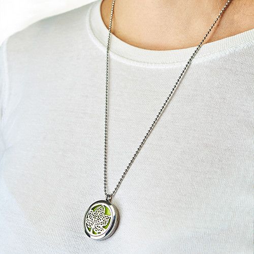 Aromatherapy Diffuser Necklace - Flower of Life 30mm - Image 3