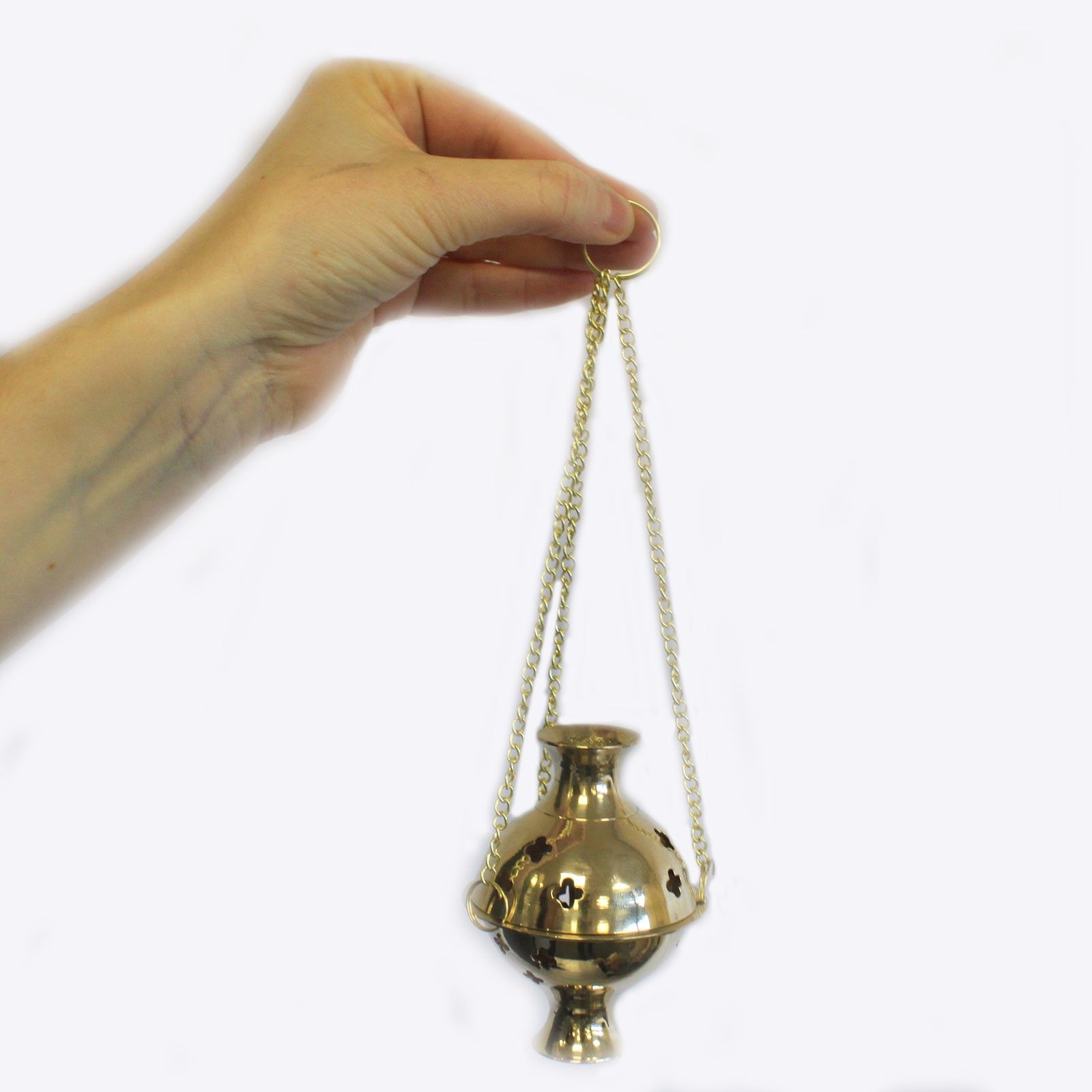 Hanging Brass Incense Burner - Image 6