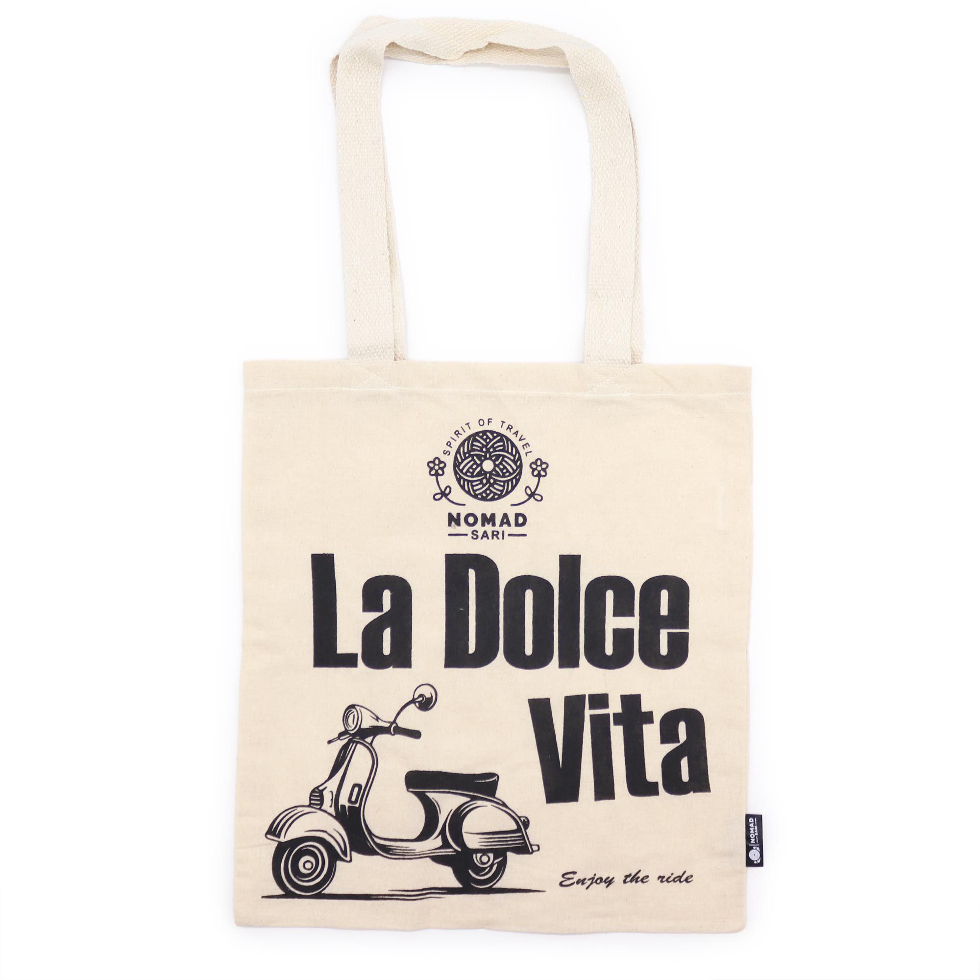 Iconic Basic Tote Bag - La Dolce Vita - Natural 4oz - Image 3