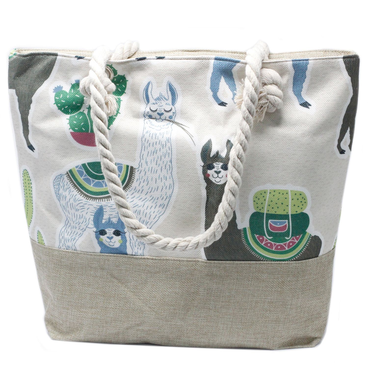 Rope Handle Bag - Llamas - Image 4