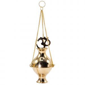 Hanging Brass Incense Burner - Om