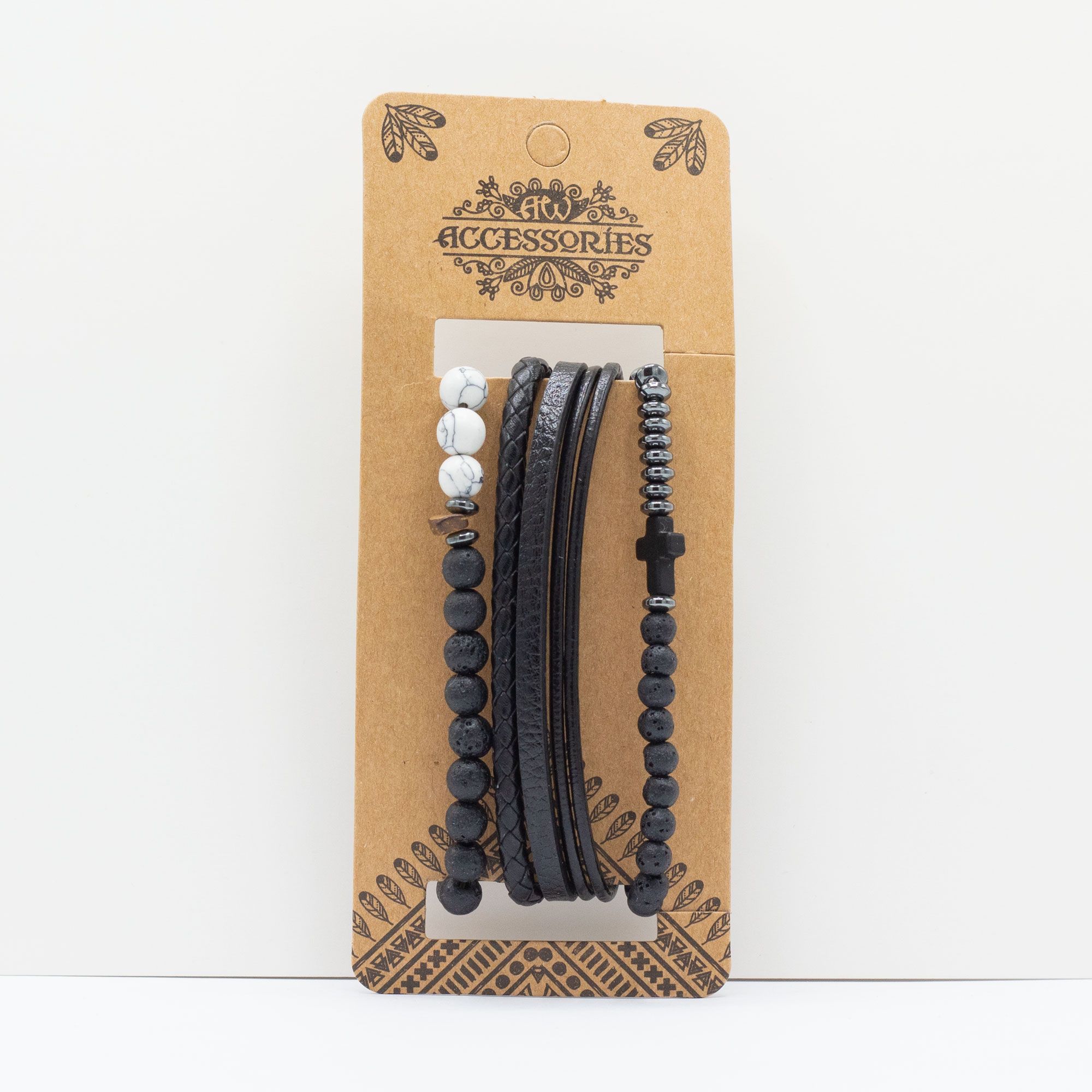 Mens Premium Bracelet Sets - City Slicker Blacks (asst) - Image 2