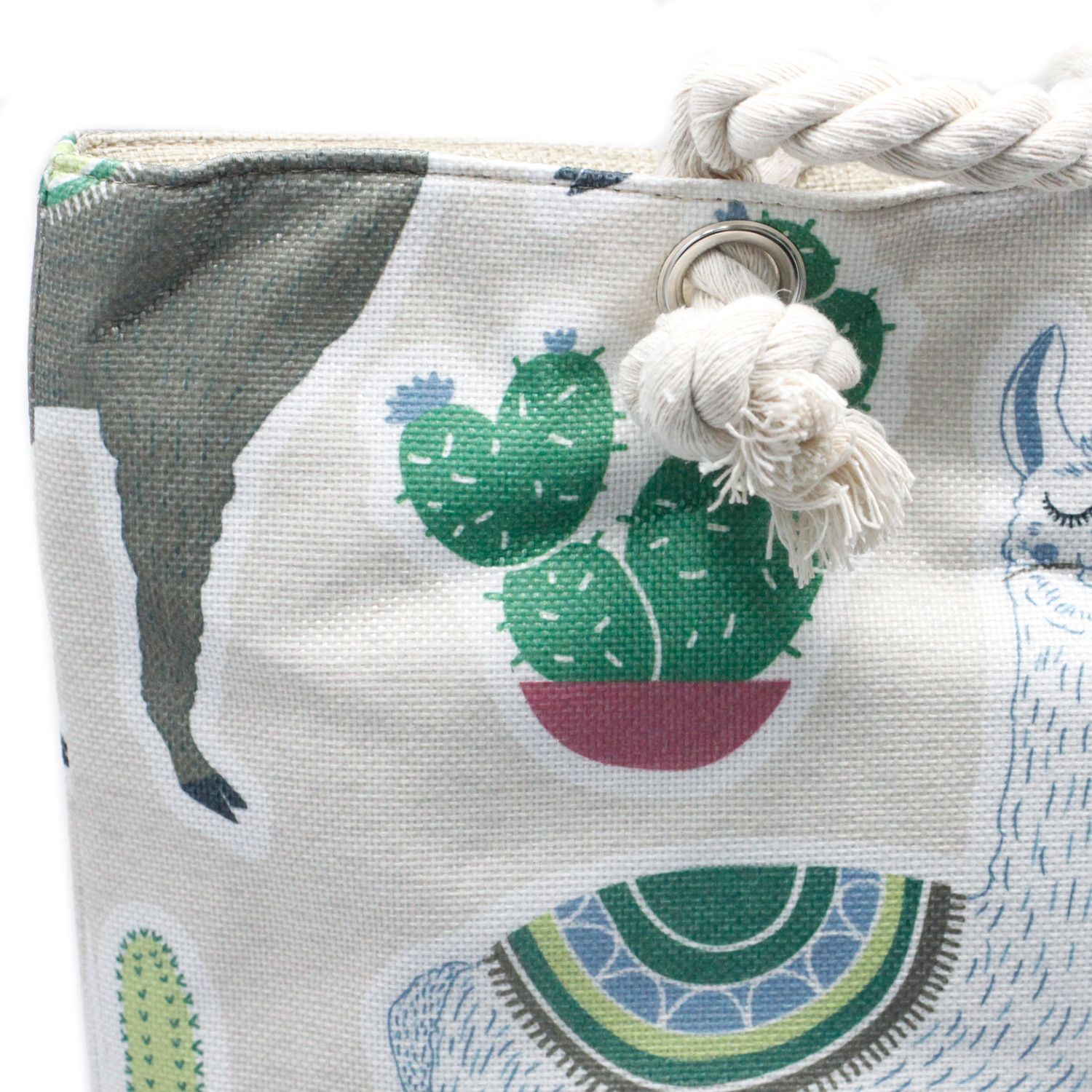Rope Handle Bag - Llamas - Image 3