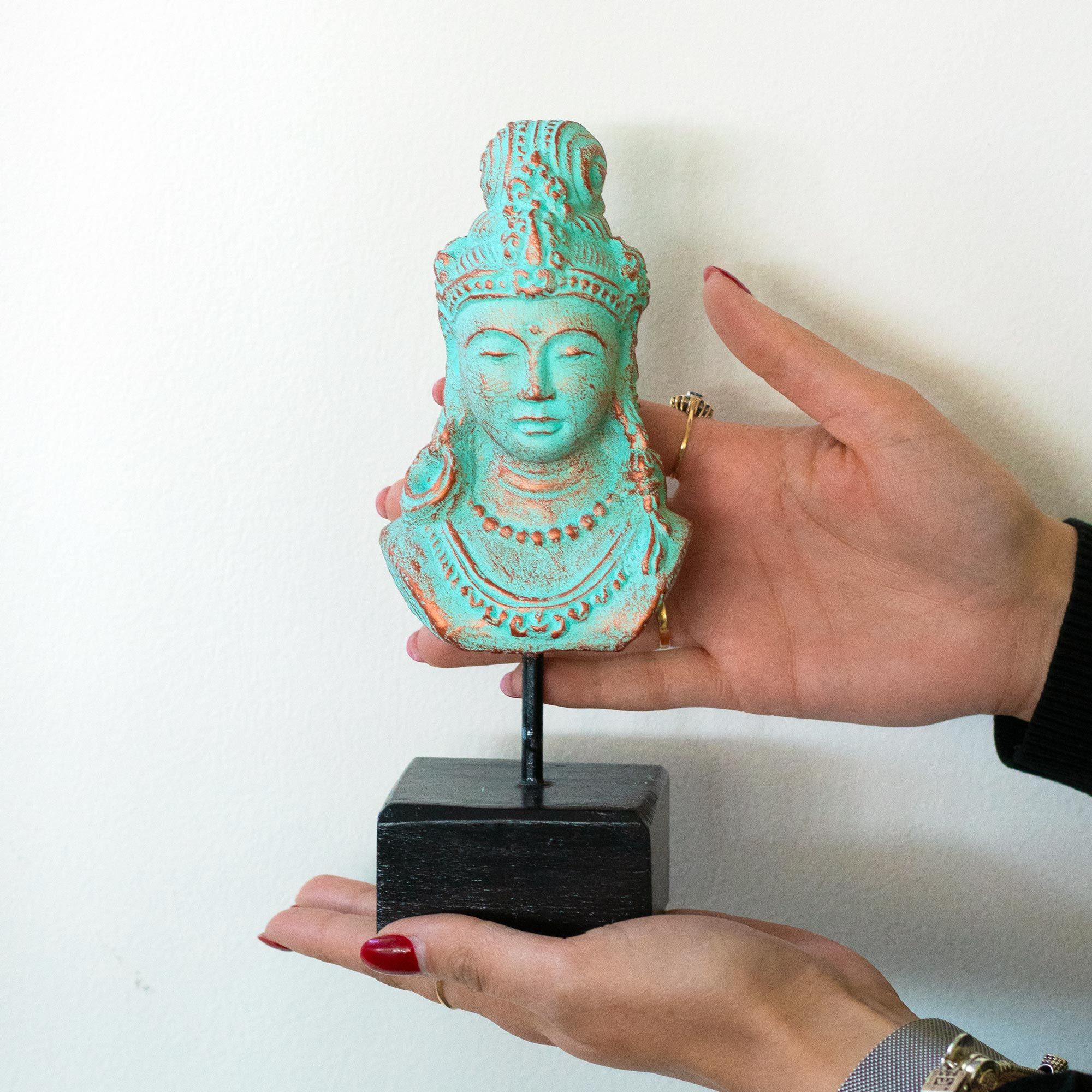 Lucky Java Princess on Stand - Green Copper - Image 2