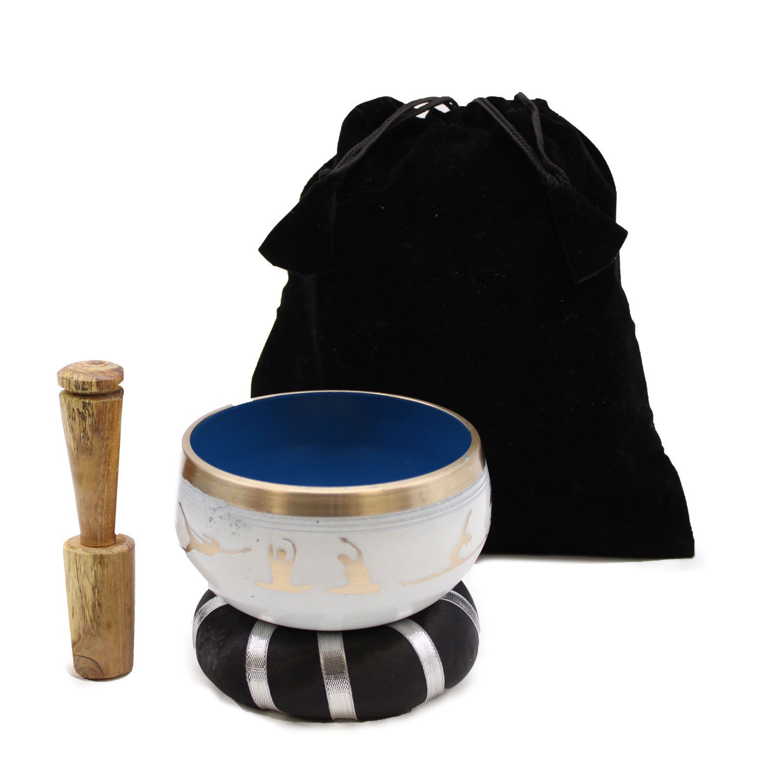 Yoga Moves Singing Bowl Set – White/Blue (10.7cm) - Image 3