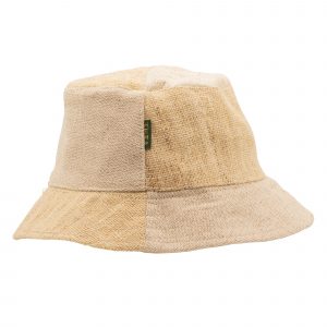 Patched Hemp & Cotton Boho Festival Hat - Natural