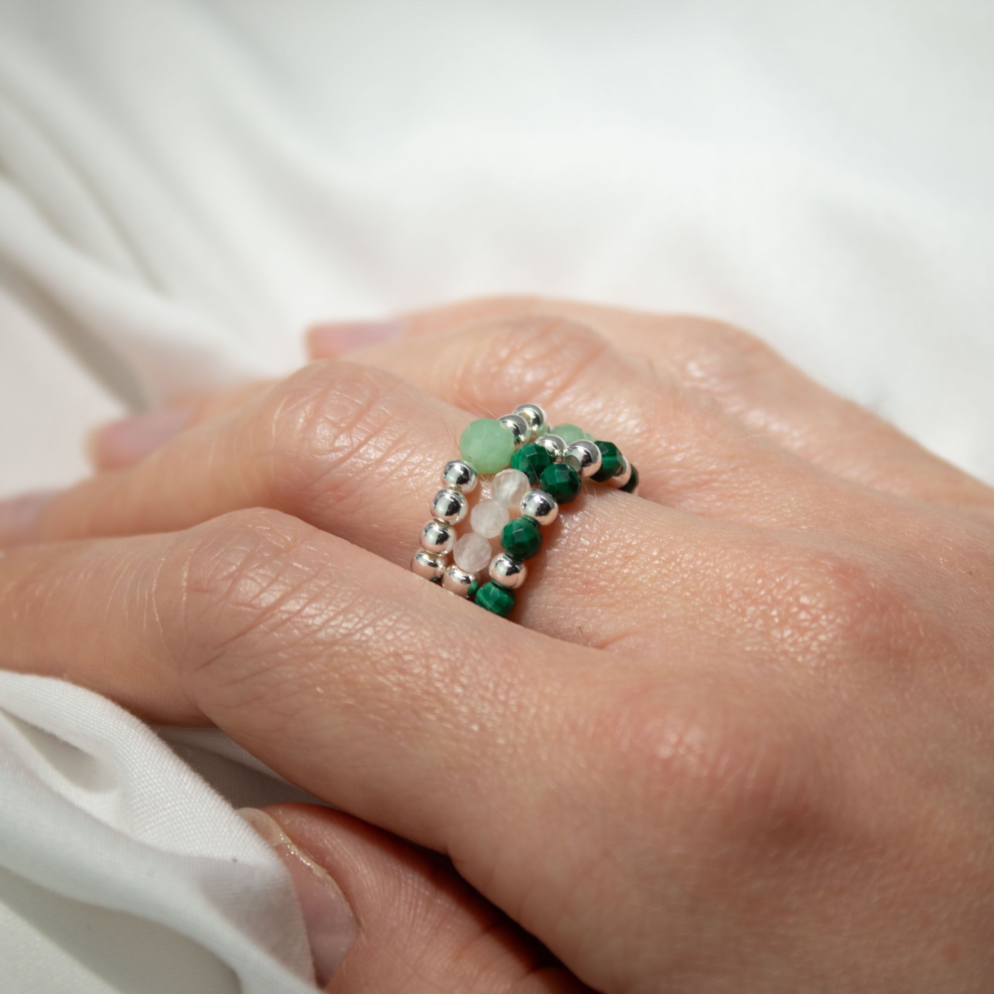 Nymph Spirit Gemstone Ring Set - Forest Spirit - Image 7
