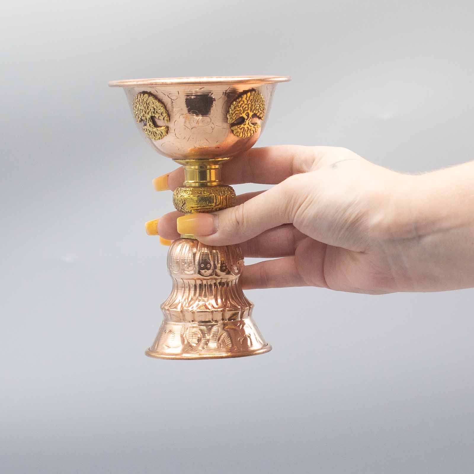 Copper Ritual Goblet with Tree of Life 10x15cm - Image 2