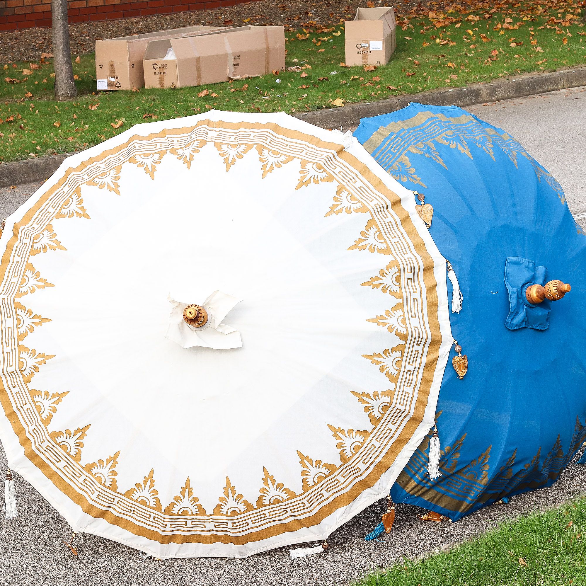 Bali Patio Parasol - Canvas - Natural Decor - 1.5m - Image 5